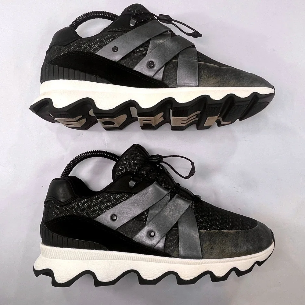SOREL Kinetic Speed Trainers Womens 8.5 Black‎ Fashion Athletic Shoes Sneakers